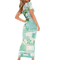 Personalized Japanese Kawaii Sushi Short Sleeve Bodycon Dress Green Wagara Palaka This Is How I Roll - Wonder Print Shop