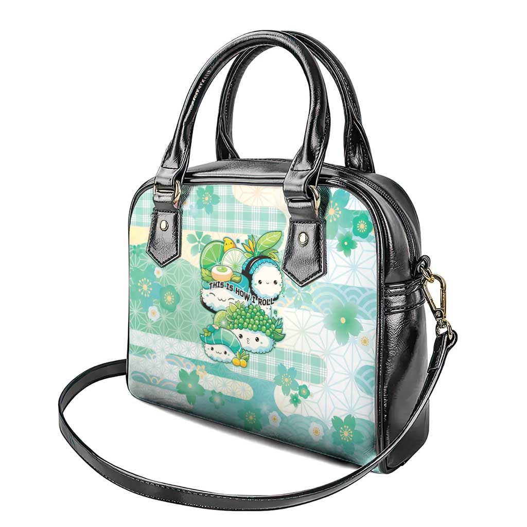 Japanese Kawaii Sushi Shoulder Handbag Green Wagara Palaka This Is How I Roll - Wonder Print Shop