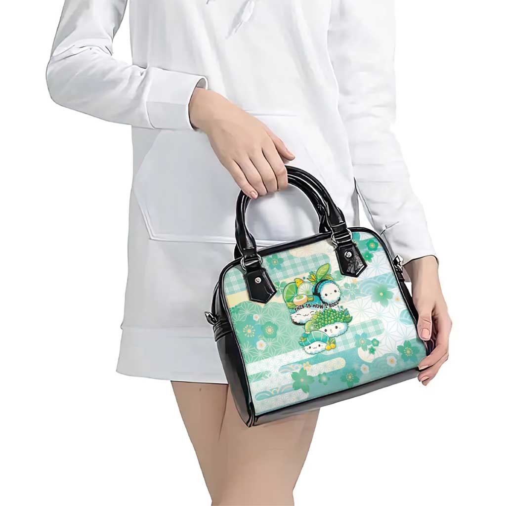 Japanese Kawaii Sushi Shoulder Handbag Green Wagara Palaka This Is How I Roll - Wonder Print Shop