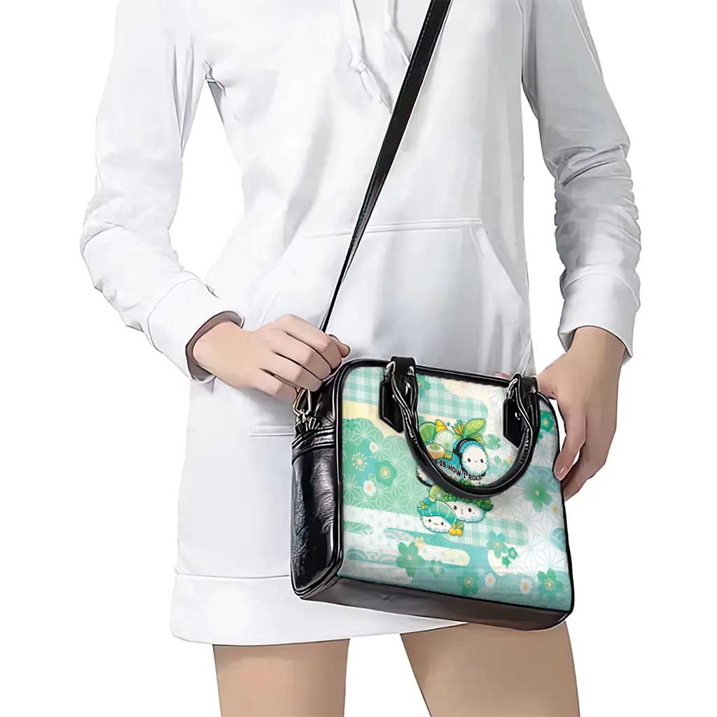 Japanese Kawaii Sushi Shoulder Handbag Green Wagara Palaka This Is How I Roll - Wonder Print Shop