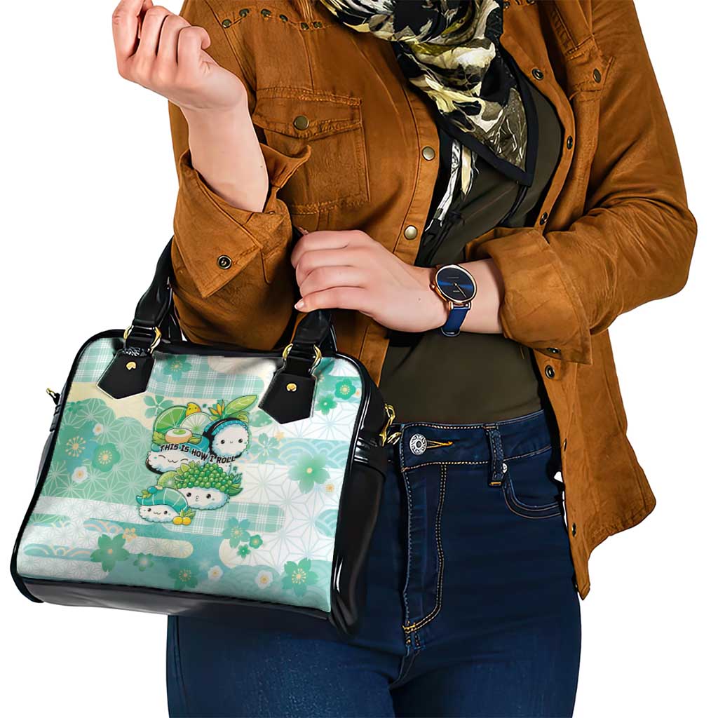 Japanese Kawaii Sushi Shoulder Handbag Green Wagara Palaka This Is How I Roll - Wonder Print Shop