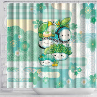 Japanese Kawaii Sushi Shower Curtain Green Wagara Palaka This Is How I Roll - Wonder Print Shop