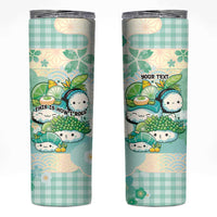 Personalized Japanese Kawaii Sushi Skinny Tumbler Green Wagara Palaka This Is How I Roll - Wonder Print Shop