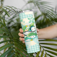 Personalized Japanese Kawaii Sushi Skinny Tumbler Green Wagara Palaka This Is How I Roll - Wonder Print Shop