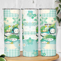 Personalized Japanese Kawaii Sushi Skinny Tumbler Green Wagara Palaka This Is How I Roll - Wonder Print Shop
