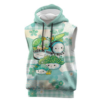 Personalized Japanese Kawaii Sushi Sleeveless Hoodie Green Wagara Palaka This Is How I Roll - Wonder Print Shop