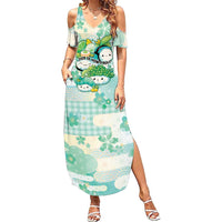 Personalized Japanese Kawaii Sushi Summer Maxi Dress Green Wagara Palaka This Is How I Roll - Wonder Print Shop