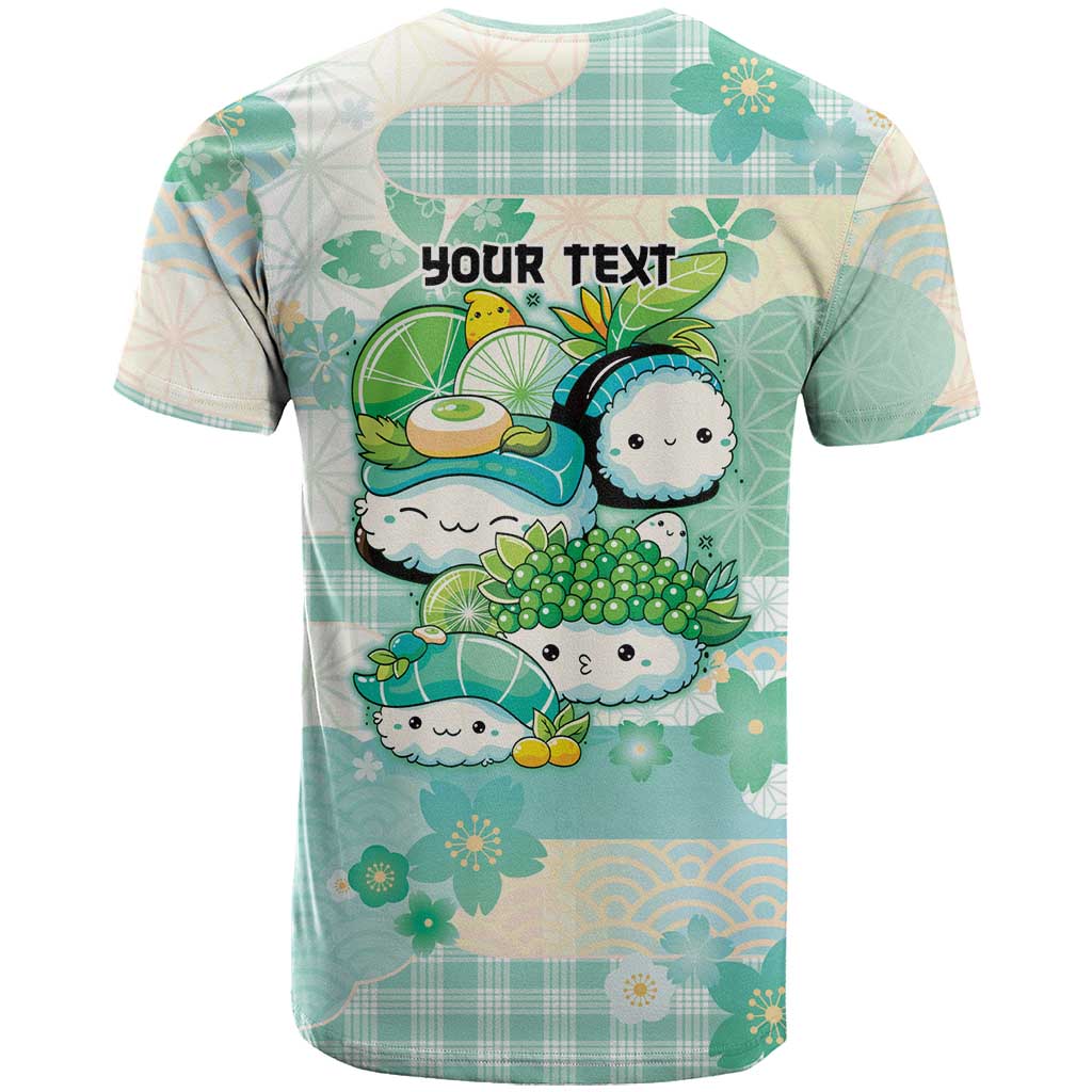 Personalized Japanese Kawaii Sushi T Shirt Green Wagara Palaka This Is How I Roll - Wonder Print Shop