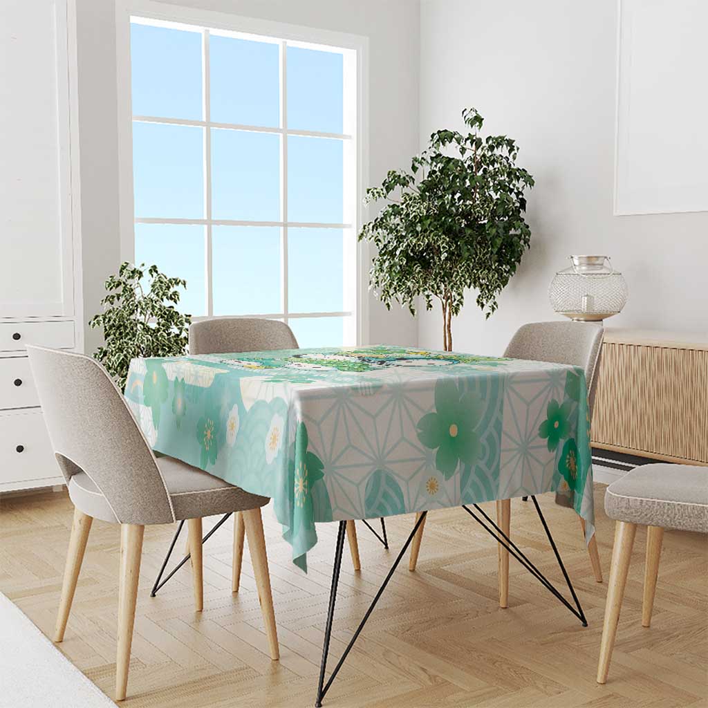 Japanese Kawaii Sushi Tablecloth Green Wagara Palaka This Is How I Roll - Wonder Print Shop