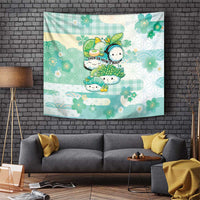 Japanese Kawaii Sushi Tapestry Green Wagara Palaka This Is How I Roll - Wonder Print Shop