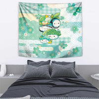 Japanese Kawaii Sushi Tapestry Green Wagara Palaka This Is How I Roll - Wonder Print Shop