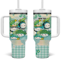 Personalized Japanese Kawaii Sushi Tumbler With Handle Green Wagara Palaka This Is How I Roll - Wonder Print Shop