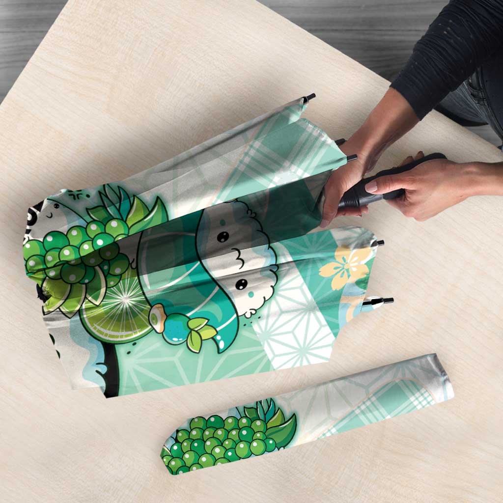 Japanese Kawaii Sushi Umbrella Green Wagara Palaka This Is How I Roll - Wonder Print Shop