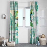 Japanese Kawaii Sushi Window Curtain Green Wagara Palaka This Is How I Roll - Wonder Print Shop