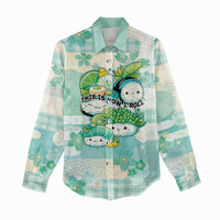 Personalized Japanese Kawaii Sushi Women Casual Shirt Green Wagara Palaka This Is How I Roll - Wonder Print Shop