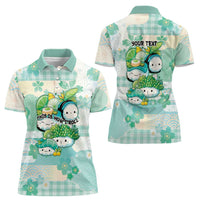 Personalized Japanese Kawaii Sushi Women Polo Shirt Green Wagara Palaka This Is How I Roll - Wonder Print Shop