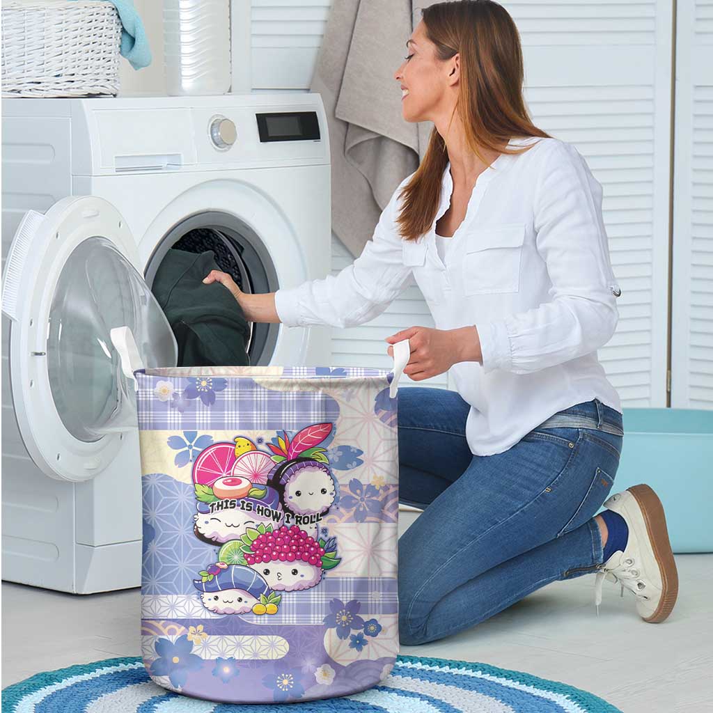 Japanese Kawaii Sushi Laundry Basket Blue Wagara Palaka This Is How I Roll - Wonder Print Shop