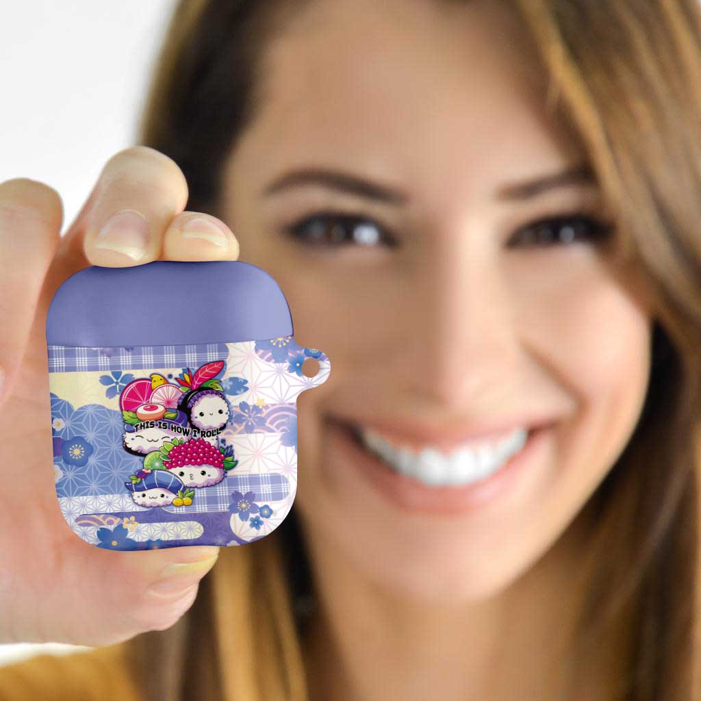 Japanese Kawaii Sushi AirPods Case Blue Wagara Palaka This Is How I Roll - Wonder Print Shop