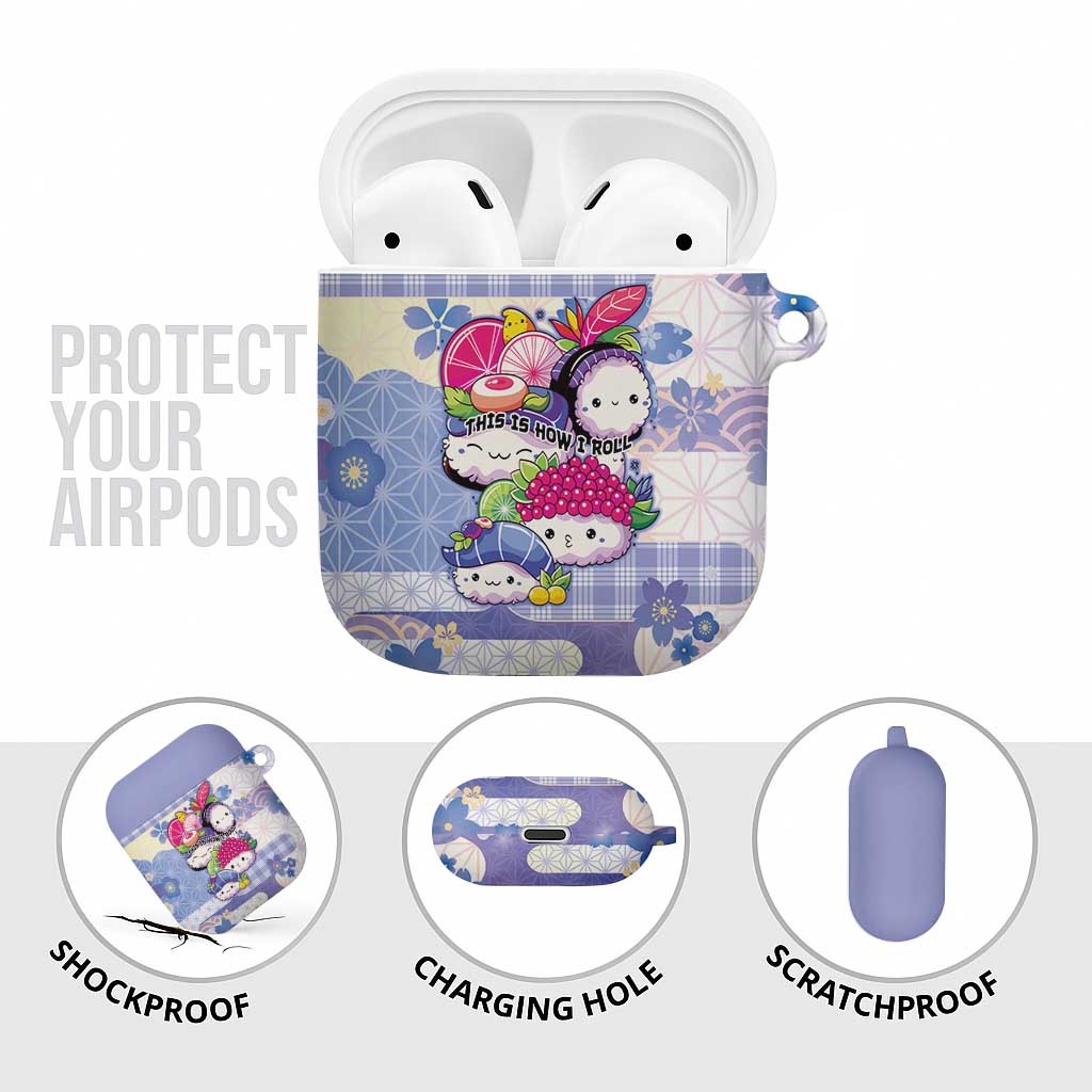 Japanese Kawaii Sushi AirPods Case Blue Wagara Palaka This Is How I Roll - Wonder Print Shop