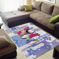 Japanese Kawaii Sushi Area Rug Blue Wagara Palaka This Is How I Roll - Wonder Print Shop