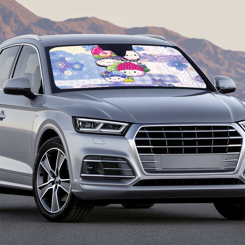 Japanese Kawaii Sushi Auto Sun Shade Blue Wagara Palaka This Is How I Roll - Wonder Print Shop