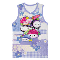 Personalized Japanese Kawaii Sushi Basketball Jersey Blue Wagara Palaka This Is How I Roll - Wonder Print Shop