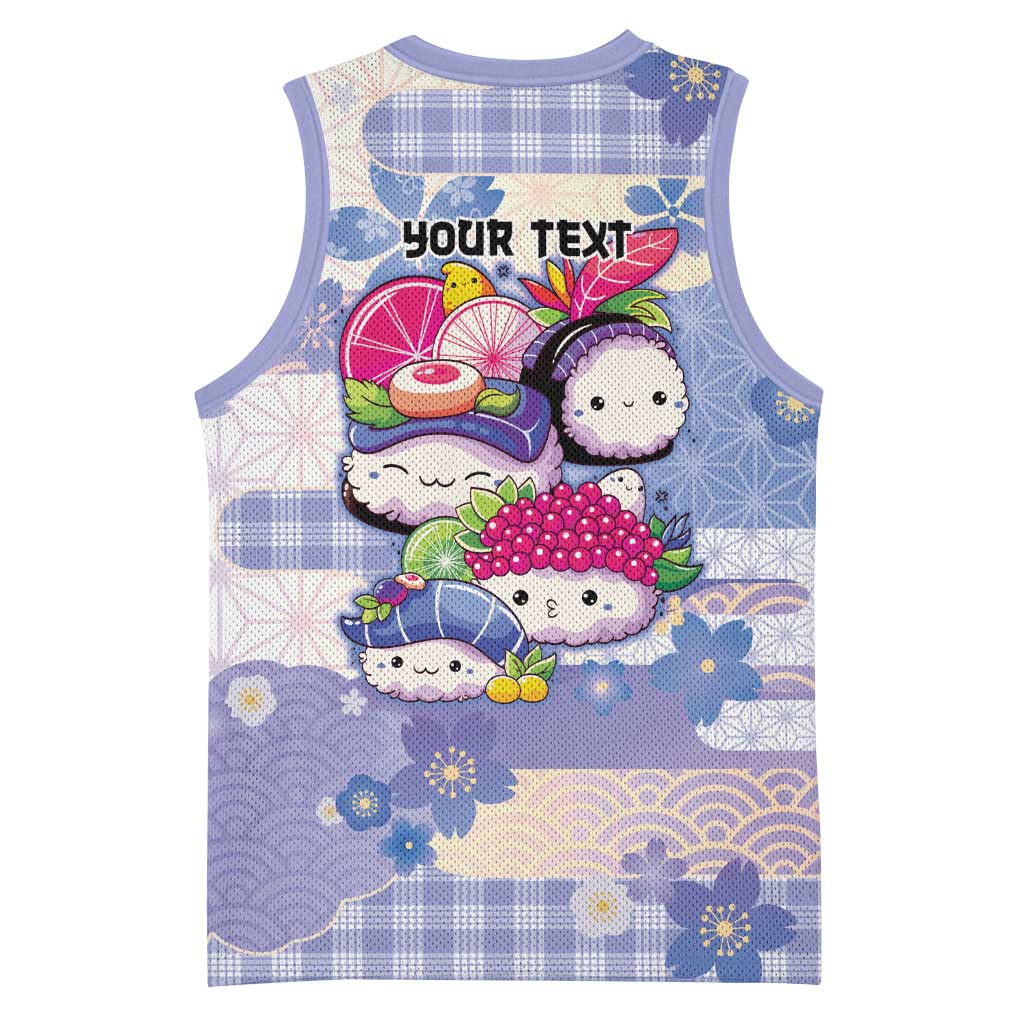 Personalized Japanese Kawaii Sushi Basketball Jersey Blue Wagara Palaka This Is How I Roll - Wonder Print Shop