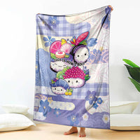 Japanese Kawaii Sushi Blanket Blue Wagara Palaka This Is How I Roll - Wonder Print Shop