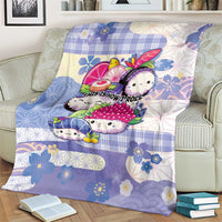 Japanese Kawaii Sushi Blanket Blue Wagara Palaka This Is How I Roll - Wonder Print Shop