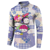 Personalized Japanese Kawaii Sushi Button Sweatshirt Blue Wagara Palaka This Is How I Roll - Wonder Print Shop