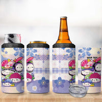 Personalized Japanese Kawaii Sushi 4 in 1 Can Cooler Tumbler Blue Wagara Palaka This Is How I Roll - Wonder Print Shop