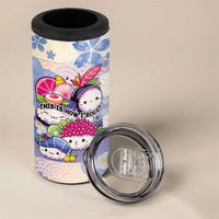Personalized Japanese Kawaii Sushi 4 in 1 Can Cooler Tumbler Blue Wagara Palaka This Is How I Roll - Wonder Print Shop