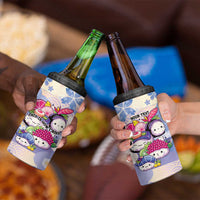 Personalized Japanese Kawaii Sushi 4 in 1 Can Cooler Tumbler Blue Wagara Palaka This Is How I Roll - Wonder Print Shop