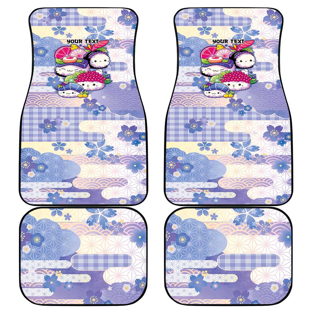 Personalized Japanese Kawaii Sushi Car Mats Blue Wagara Palaka This Is How I Roll - Wonder Print Shop