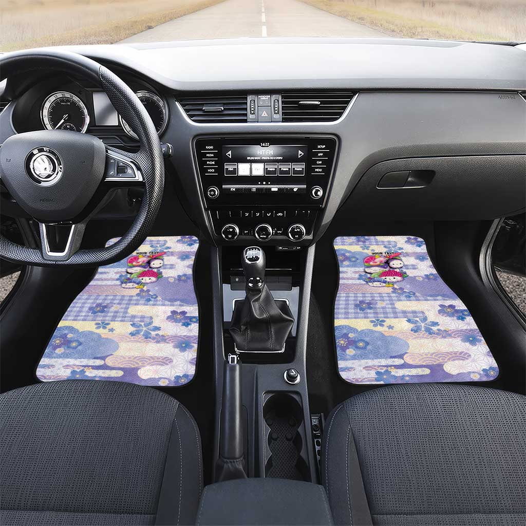 Personalized Japanese Kawaii Sushi Car Mats Blue Wagara Palaka This Is How I Roll - Wonder Print Shop