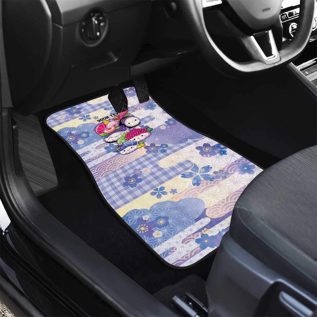 Personalized Japanese Kawaii Sushi Car Mats Blue Wagara Palaka This Is How I Roll - Wonder Print Shop