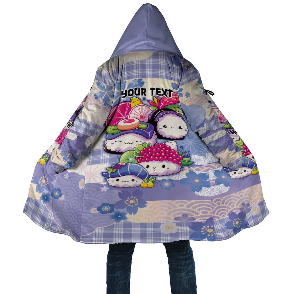 Personalized Japanese Kawaii Sushi Cloak Blue Wagara Palaka This Is How I Roll - Wonder Print Shop