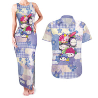 Personalized Japanese Kawaii Sushi Couples Matching Tank Maxi Dress and Hawaiian Shirt Blue Wagara Palaka This Is How I Roll - Wonder Print Shop