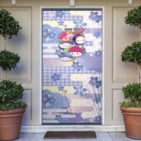 Personalized Japanese Kawaii Sushi Door Cover Blue Wagara Palaka This Is How I Roll - Wonder Print Shop