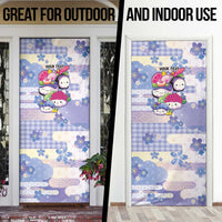 Personalized Japanese Kawaii Sushi Door Cover Blue Wagara Palaka This Is How I Roll - Wonder Print Shop
