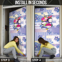 Personalized Japanese Kawaii Sushi Door Cover Blue Wagara Palaka This Is How I Roll - Wonder Print Shop