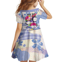 Personalized Japanese Kawaii Sushi Family Matching Long Sleeve Bodycon Dress and Hawaiian Shirt Blue Wagara Palaka This Is How I Roll