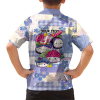 Personalized Japanese Kawaii Sushi Family Matching Summer Maxi Dress and Hawaiian Shirt Blue Wagara Palaka This Is How I Roll