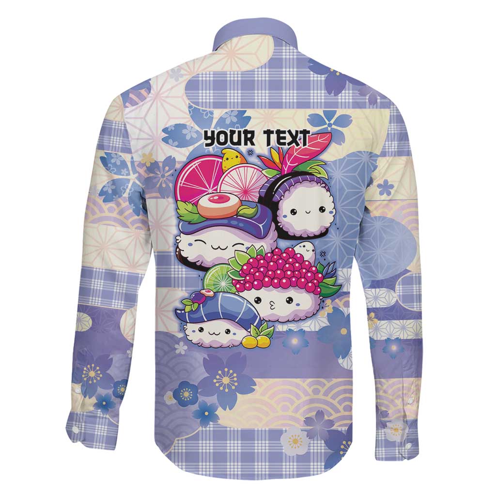 Personalized Japanese Kawaii Sushi Family Matching Summer Maxi Dress and Hawaiian Shirt Blue Wagara Palaka This Is How I Roll