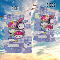 Japanese Kawaii Sushi Garden Flag Blue Wagara Palaka This Is How I Roll - Wonder Print Shop