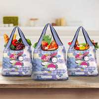 Japanese Kawaii Sushi Grocery Bag Blue Wagara Palaka This Is How I Roll - Wonder Print Shop