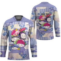 Personalized Japanese Kawaii Sushi Hockey Jersey Blue Wagara Palaka This Is How I Roll - Wonder Print Shop