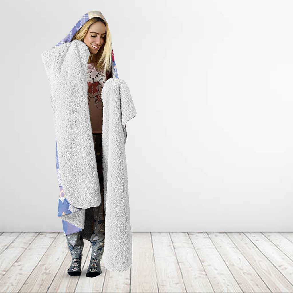Japanese Kawaii Sushi Hooded Blanket Blue Wagara Palaka This Is How I Roll - Wonder Print Shop