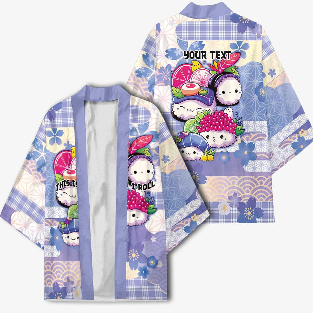 Personalized Japanese Kawaii Sushi Kimono Blue Wagara Palaka This Is How I Roll - Wonder Print Shop