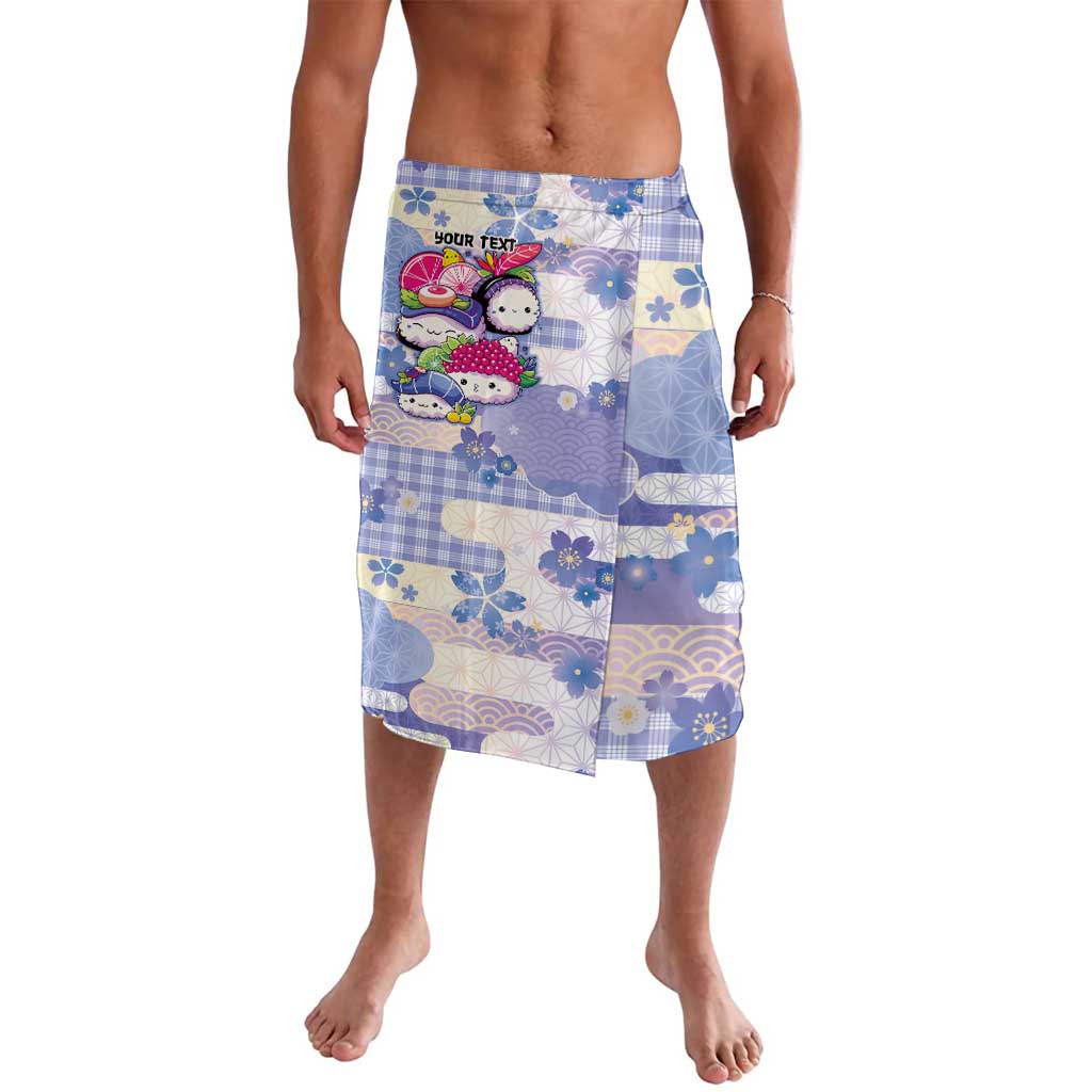 Personalized Japanese Kawaii Sushi Lavalava Blue Wagara Palaka This Is How I Roll - Wonder Print Shop